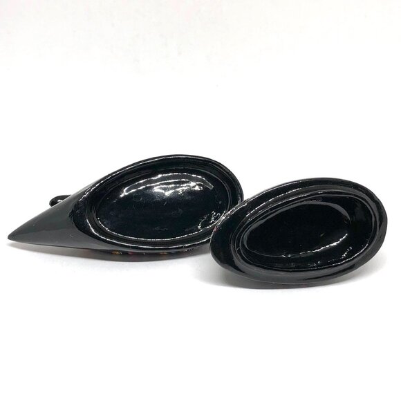 Black Lacquered Wood Trinket Box Black Swan Bird Duck hand painted Thailand - Picture 10 of 14